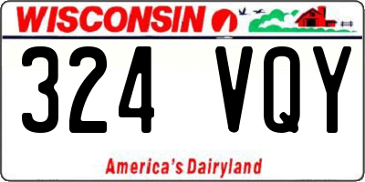 WI license plate 324VQY