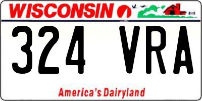 WI license plate 324VRA