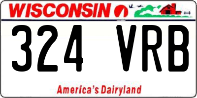 WI license plate 324VRB