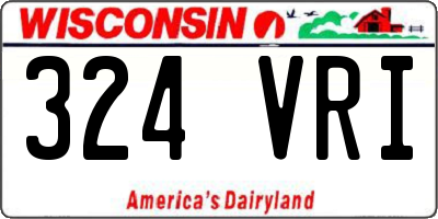 WI license plate 324VRI