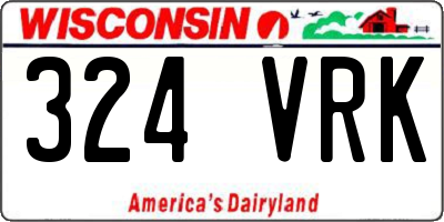 WI license plate 324VRK
