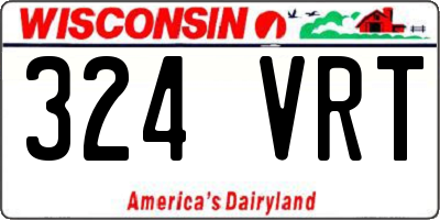 WI license plate 324VRT