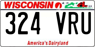 WI license plate 324VRU