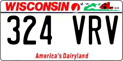 WI license plate 324VRV
