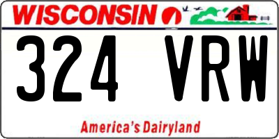 WI license plate 324VRW