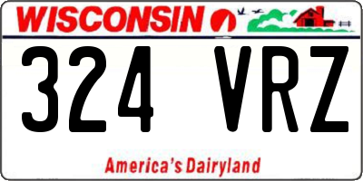 WI license plate 324VRZ
