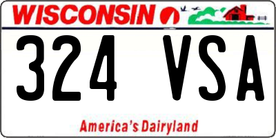 WI license plate 324VSA