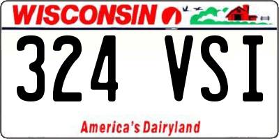 WI license plate 324VSI