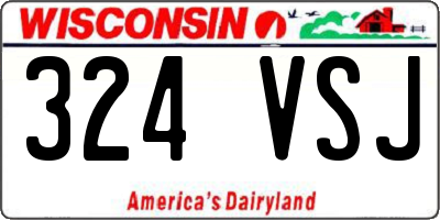 WI license plate 324VSJ