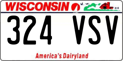 WI license plate 324VSV