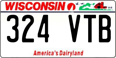 WI license plate 324VTB