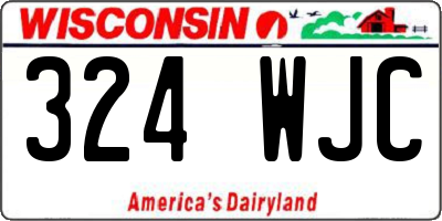 WI license plate 324WJC