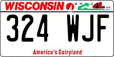 WI license plate 324WJF