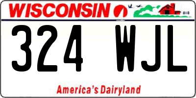 WI license plate 324WJL