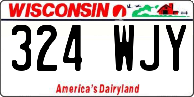 WI license plate 324WJY