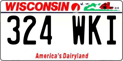 WI license plate 324WKI