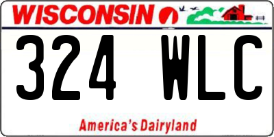 WI license plate 324WLC