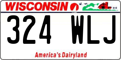 WI license plate 324WLJ