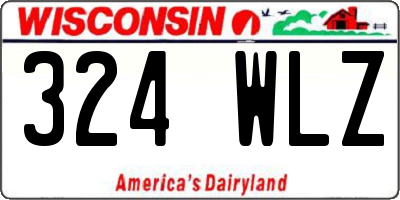WI license plate 324WLZ