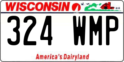 WI license plate 324WMP