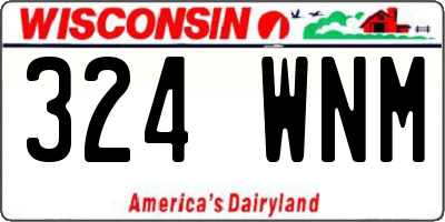 WI license plate 324WNM