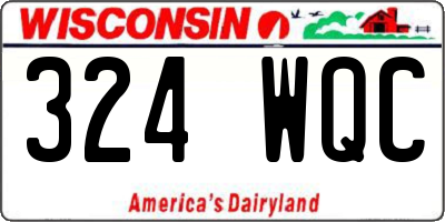 WI license plate 324WQC