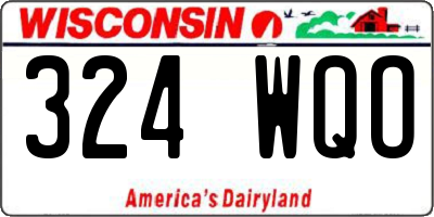 WI license plate 324WQO