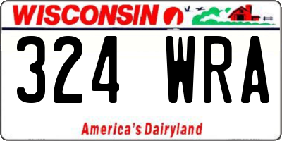WI license plate 324WRA