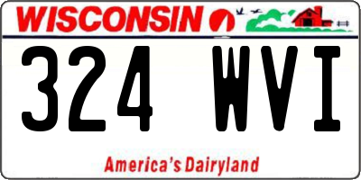 WI license plate 324WVI