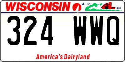 WI license plate 324WWQ