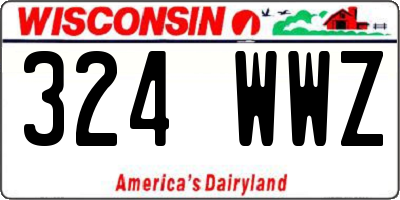 WI license plate 324WWZ