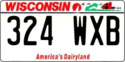 WI license plate 324WXB