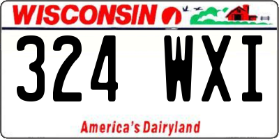 WI license plate 324WXI