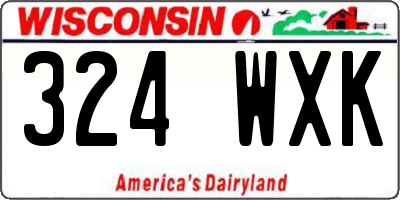 WI license plate 324WXK