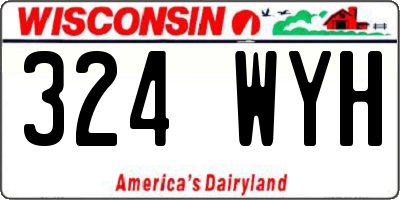 WI license plate 324WYH