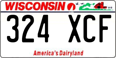 WI license plate 324XCF
