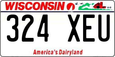 WI license plate 324XEU
