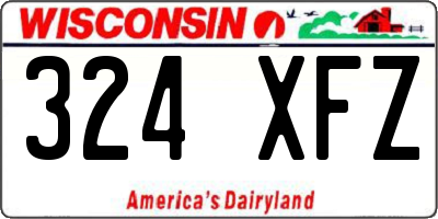 WI license plate 324XFZ
