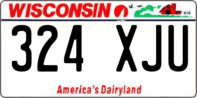 WI license plate 324XJU