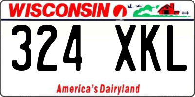 WI license plate 324XKL