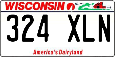 WI license plate 324XLN