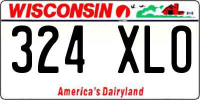 WI license plate 324XLO