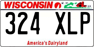 WI license plate 324XLP