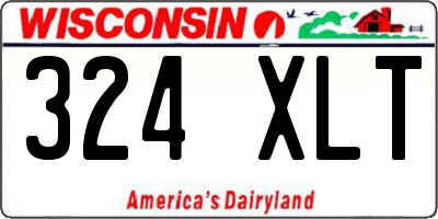 WI license plate 324XLT