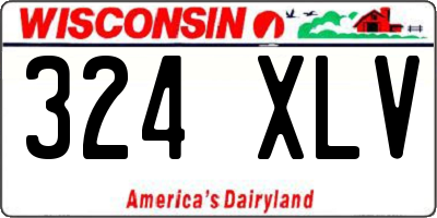 WI license plate 324XLV
