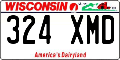 WI license plate 324XMD