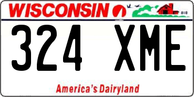 WI license plate 324XME