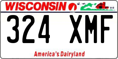 WI license plate 324XMF