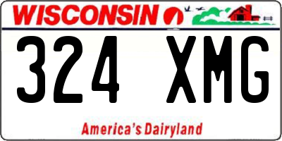 WI license plate 324XMG