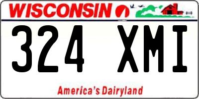 WI license plate 324XMI